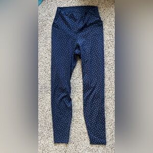 NIKE High-Waist Polka Dot navy blue Leggings size small